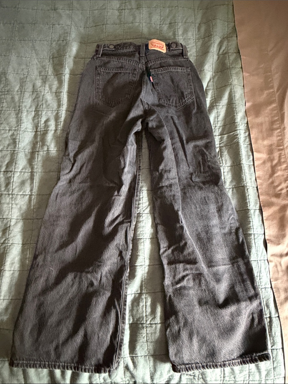 Levi's Black Cinch Baggy Wide-Leg Jeans 26